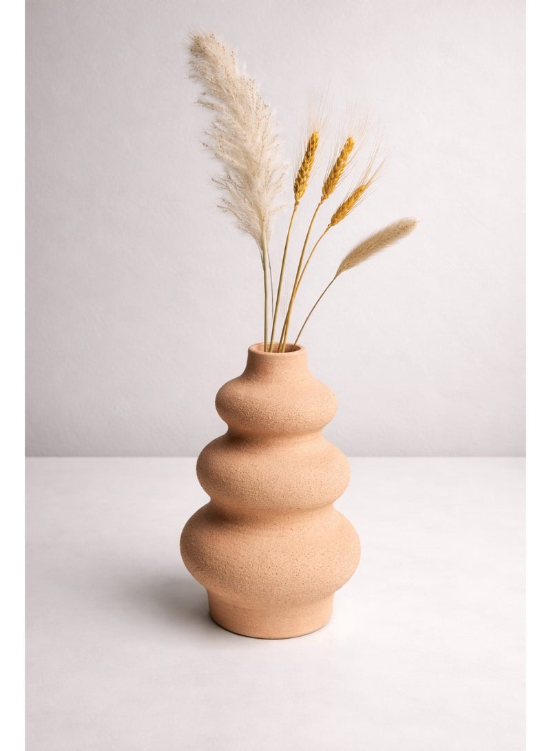 كلوك مزهرية اورا التراكوتا (تشمل نبات مجفف) - Image 2